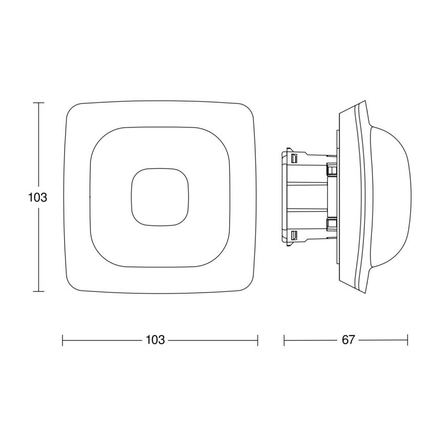 Steinel 064334 - Närvarodetektor IR Quattro HD-2 24m COM2 vit