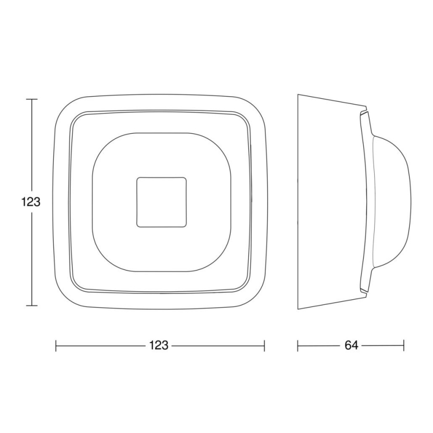 Steinel 064341 - Närvarodetektor IR Quattro HD-2 24m COM2 IP54 vit
