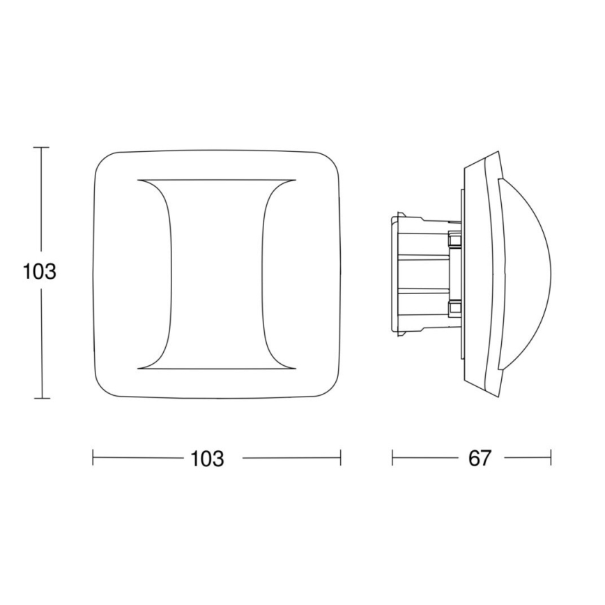 Steinel 064532 - Närvarodetektor Hallway DALI-2 vit