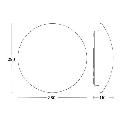 STEINEL 064815 - LED taklampa för badrum med sensor RS PRO LED/9,5W/230V 4000K IP54