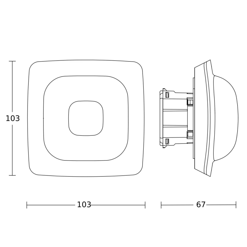 Steinel 064846 - Närvarodetektor IR QUATTRO HD-2 KNX V3.5