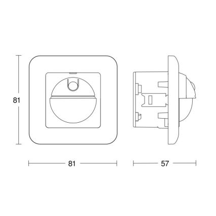 Steinel 065003 - IR-rörelsesensor 2180 UP ECO 230V vit