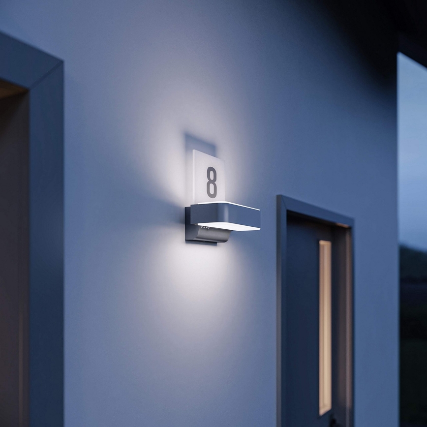 STEINEL 065713 - LED Husnummer med sensor L820 LED/12,5W/230V IP44