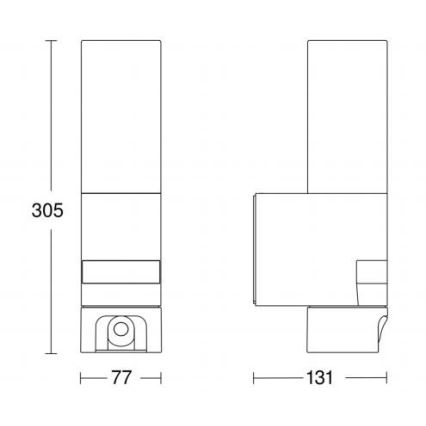 Steinel 065829 – LED Utomhusbelysning med Rörelsedetektor L 620 LED/13.5W/230V IP44