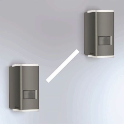 Steinel 067199 - Utomhus LED vägglampa  med sensor  L 930 S LED/9,3W/230V IP44 antracit