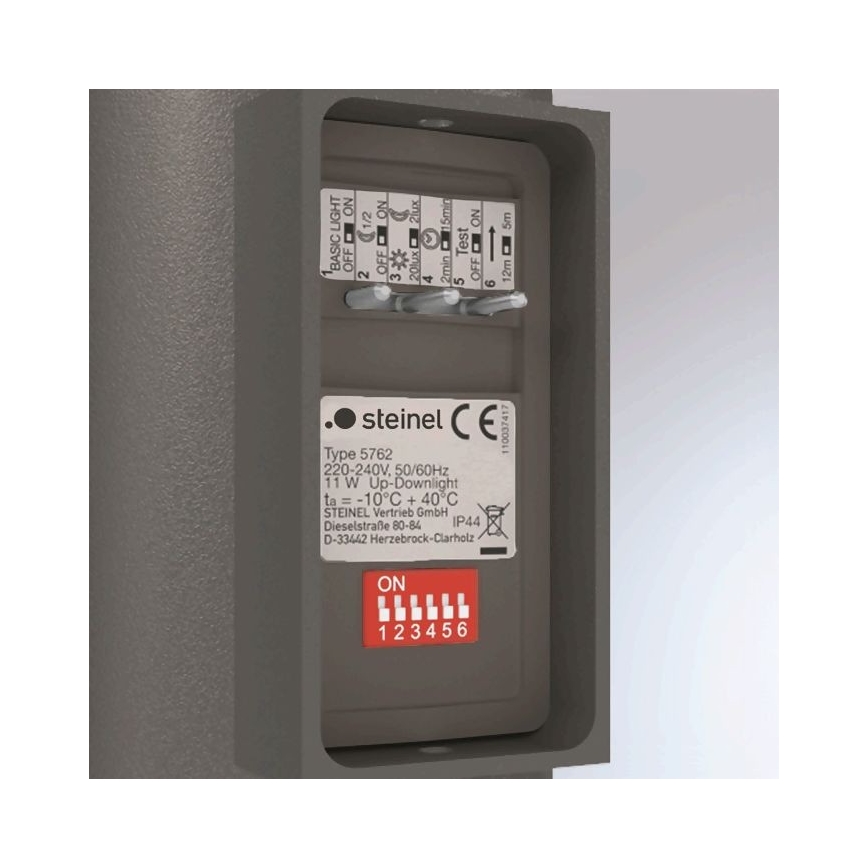 Steinel 067199 - Utomhus LED vägglampa  med sensor  L 930 S LED/9,3W/230V IP44 antracit