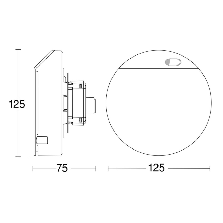 Steinel 067304 - Infälld rörelsesensor HPD3 IP vit