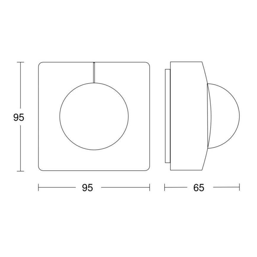 Steinel 068523 - Rörelsesensor IS 3360 40m COM1 IP54 vinklat svart