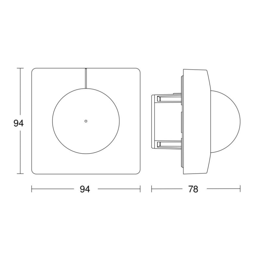 Steinel 068530 - Rörelsesensor IS 3360 40m COM1 fyrkantig svart