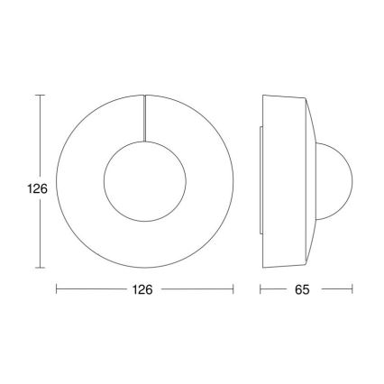 Steinel 068547 - Rörelsesensor IS 3360 40m COM1 IP54 rund svart