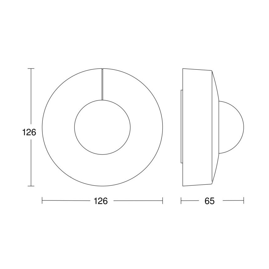 Steinel 068547 - Rörelsesensor IS 3360 40m COM1 IP54 rund svart