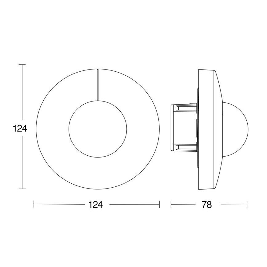 Steinel 068554 - Rörelsesensor IS 3360 40m COM1 rund svart