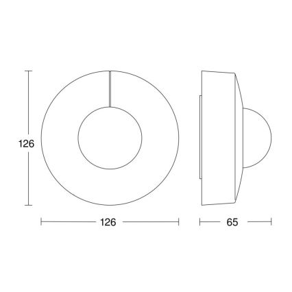 Steinel 068585 - Rörelsesensor IS 3360 40m V3 KNX IP54 rund svart