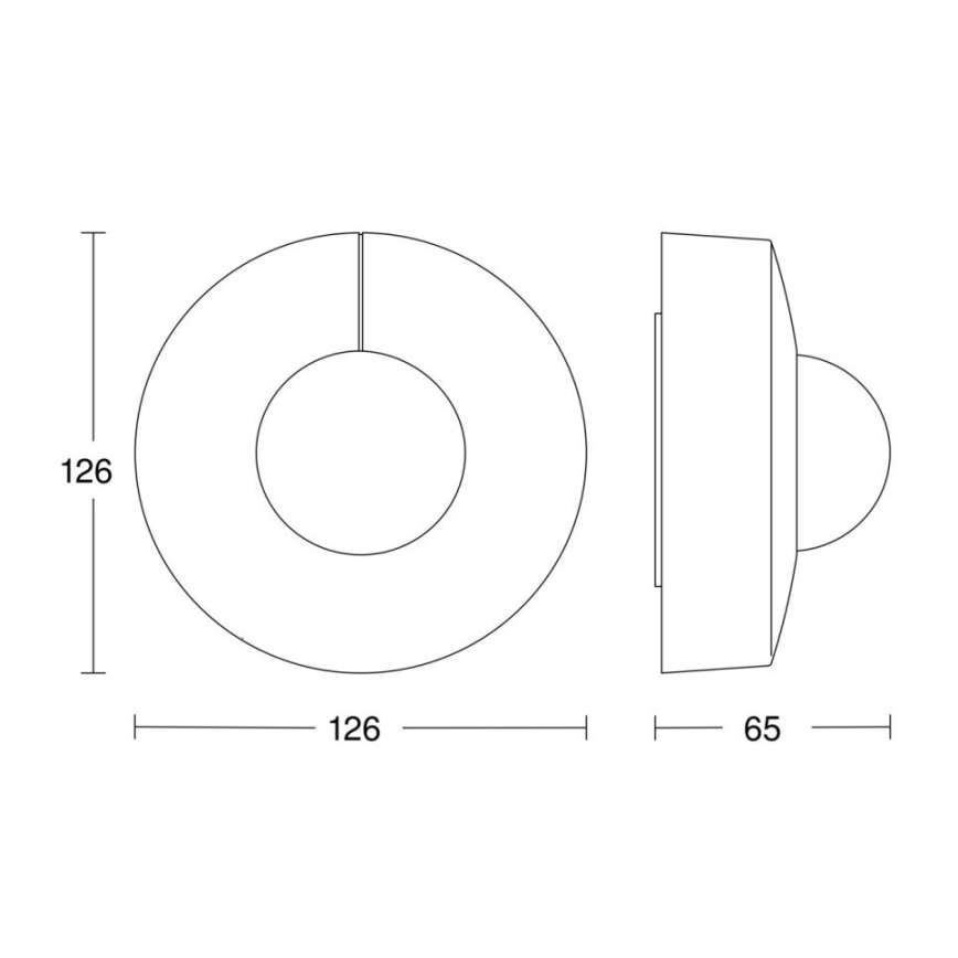 Steinel 068585 - Rörelsesensor IS 3360 40m V3 KNX IP54 rund svart