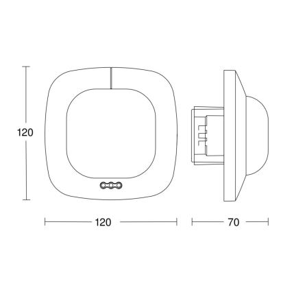 Steinel 068608 - Närvarodetektor IR Quattro HD 24m COM1 svart