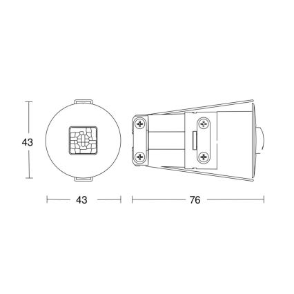 Steinel 068639 - IR-närvarodetektor Quattro MICRO 6m COM1 IP65 svart