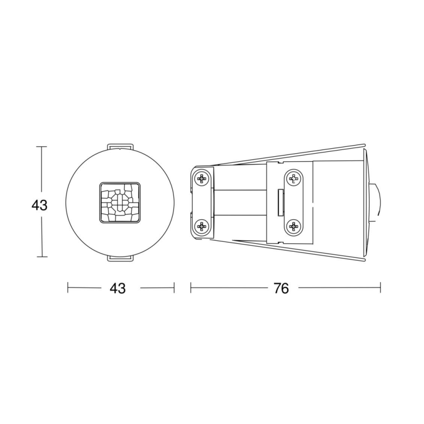 Steinel 068639 - IR-närvarodetektor Quattro MICRO 6m COM1 IP65 svart