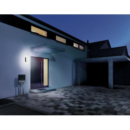 Steinel 068899 - Utomhus vägglampa  med sensor  L 30 S 1xE27/60W/230V IP44 antracit 