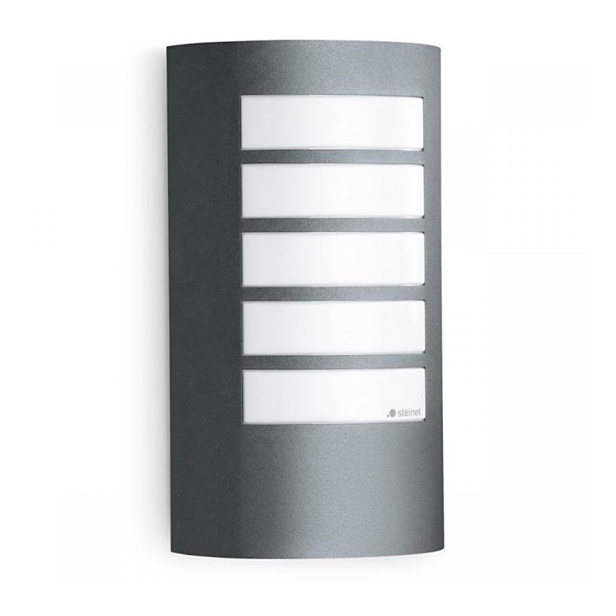 Steinel 069155 - Utomhus vägglampa  L 12 1xE27/60W/230V IP44 antracit 