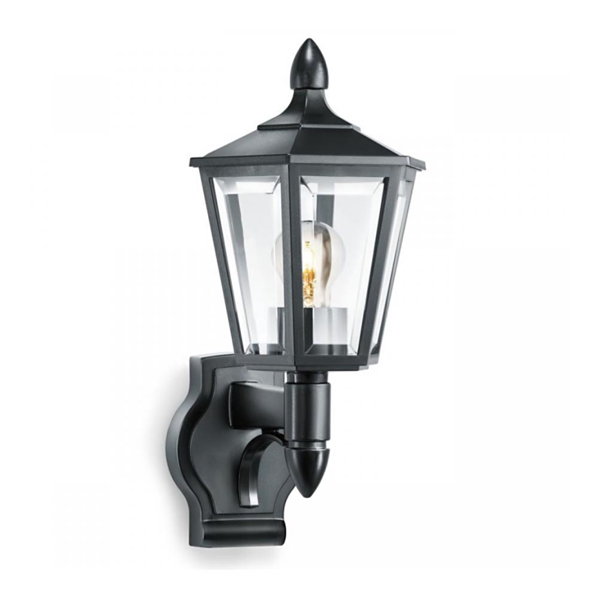 Steinel 069179 - Utomhus vägglampa  L 15 1xE27/60W/230V IP44 svart 