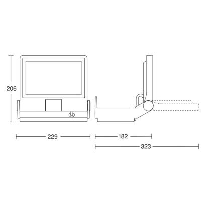 Steinel 069513 - LED strålkastare XLED PRO ONE LED/17,7W/230V 3000K IP44 antracit