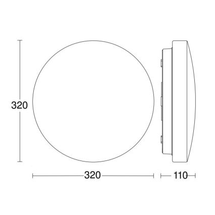 Steinel 069759-LED Badrum taklampa  RSPROP2 LED/14,1W/230V 4000K IP54