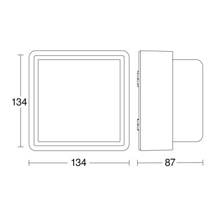 Steinel 078645- LED Utomhus vägglampa med sensor L 845 SC 9W/230V 3000K IP44 antracit