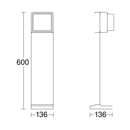 Steinel 078652 - LED ljusreglerad utomhuslampa GL 85 C 600 LED/9W/230V 3000K IP44