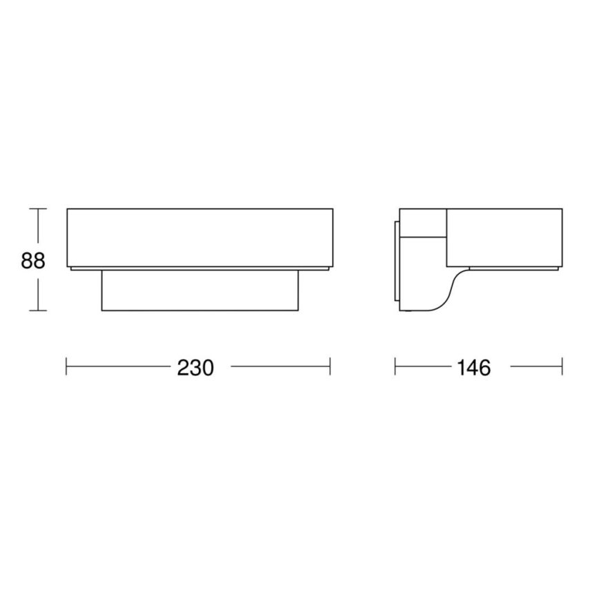Steinel 079291- LED Utomhus väggbelysning L800C LED/7,5W/230V IP44 antracit