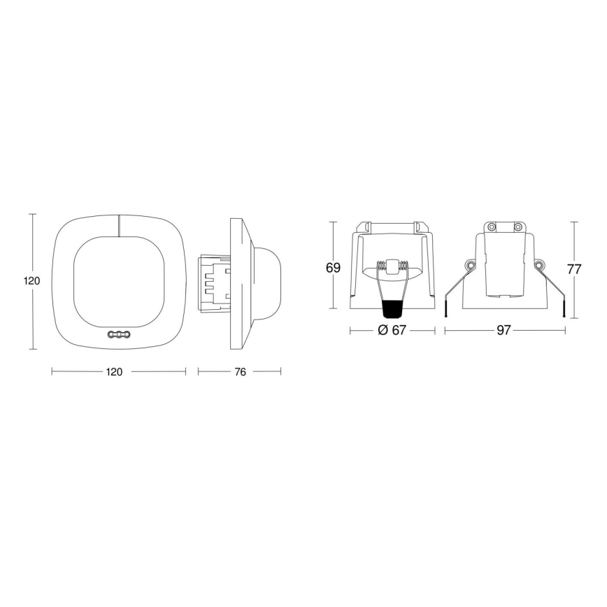 Steinel 079345 – Närvarodetektor IR QUATTRO COM1 230V vit