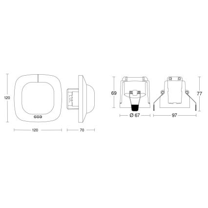Steinel 079369 - Närvarodetektor IR Quattro HD 24m COM1 vit
