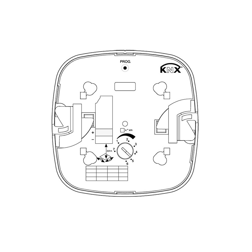 Steinel 079390 - Närvarodetektor IR Quattro 8m V3 KNX vit