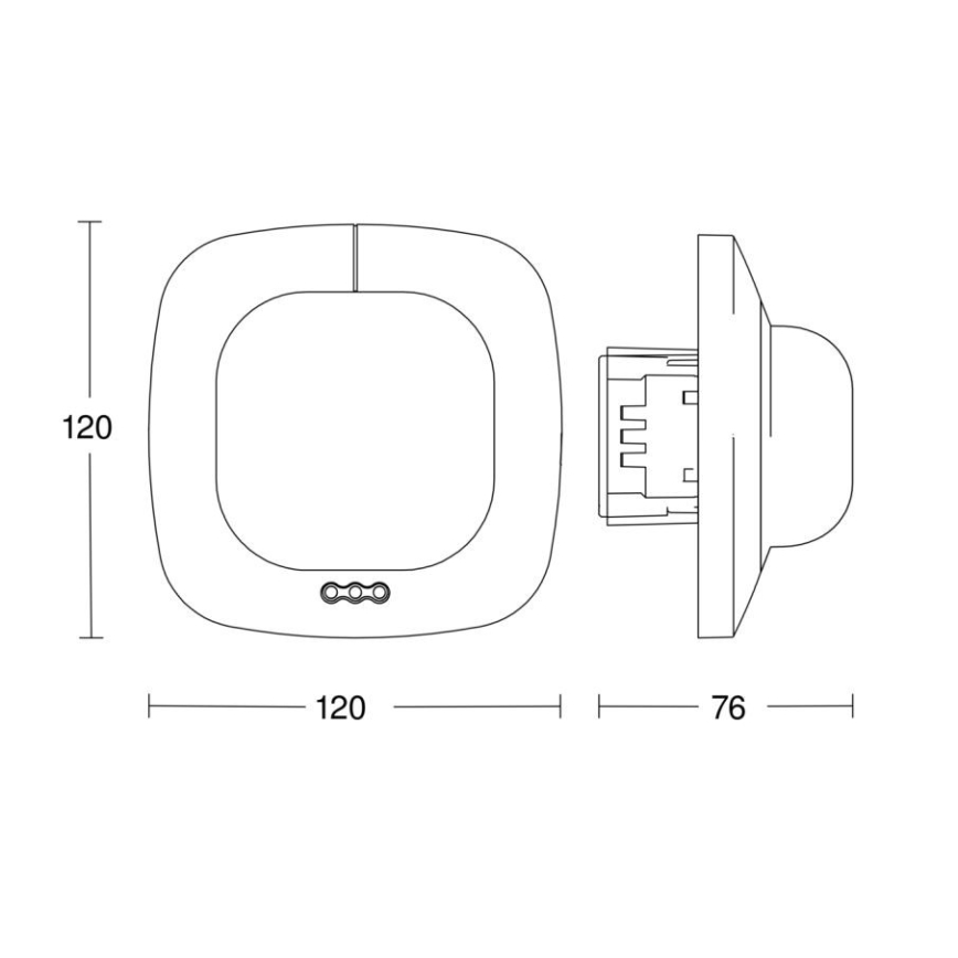 Steinel 079390 - Närvarodetektor IR Quattro 8m V3 KNX vit