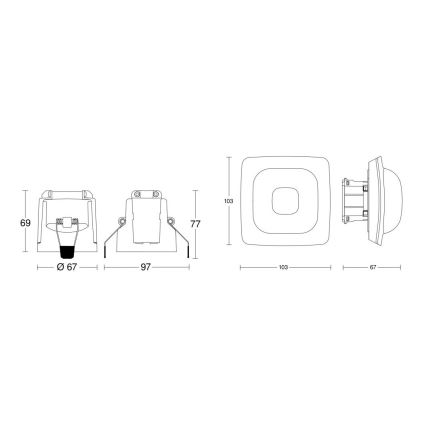 Steinel 079406 - Närvarodetektor IR Quattro HD-2 24m COM1 vit