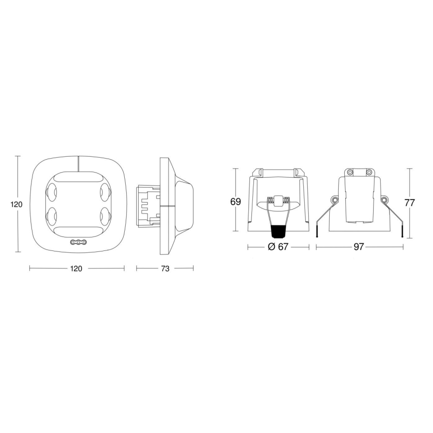 Steinel 079598 - Närvarodetektor Dual US COM1 vit