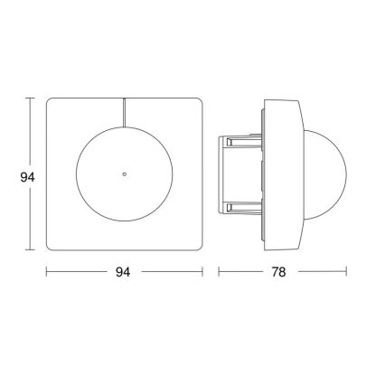 Steinel 079642 - Rörelsesensor IS 3360 KNX fyrkantig vit