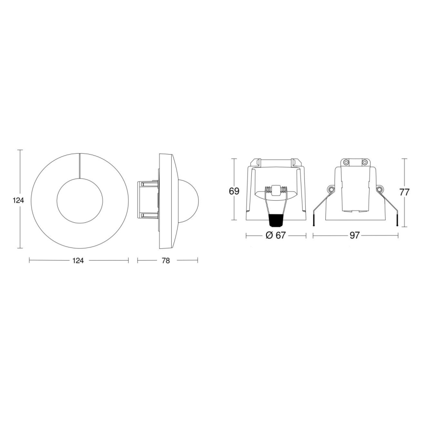 Steinel 079666 - Rörelsesensor IS 3360 KNX IP54 rund vit