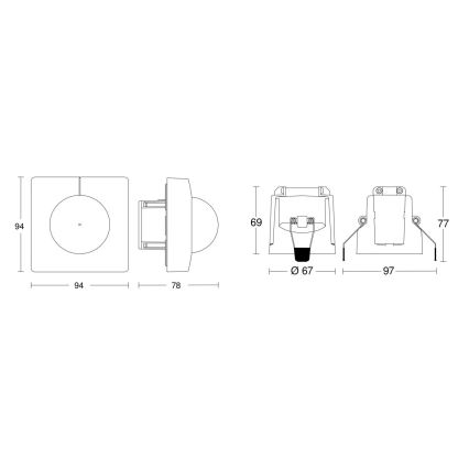 Steinel 079673 - Rörelsesensor IS 345 COM1 230V vit