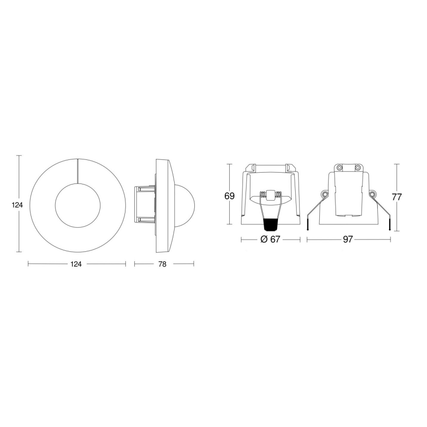 Steinel 079697 - Rörelsesensor IS 345 COM1 230V vit
