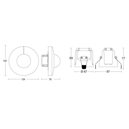 Steinel 080631 - Rörelsesensor IS 3360 DALI-2 APC rund vit