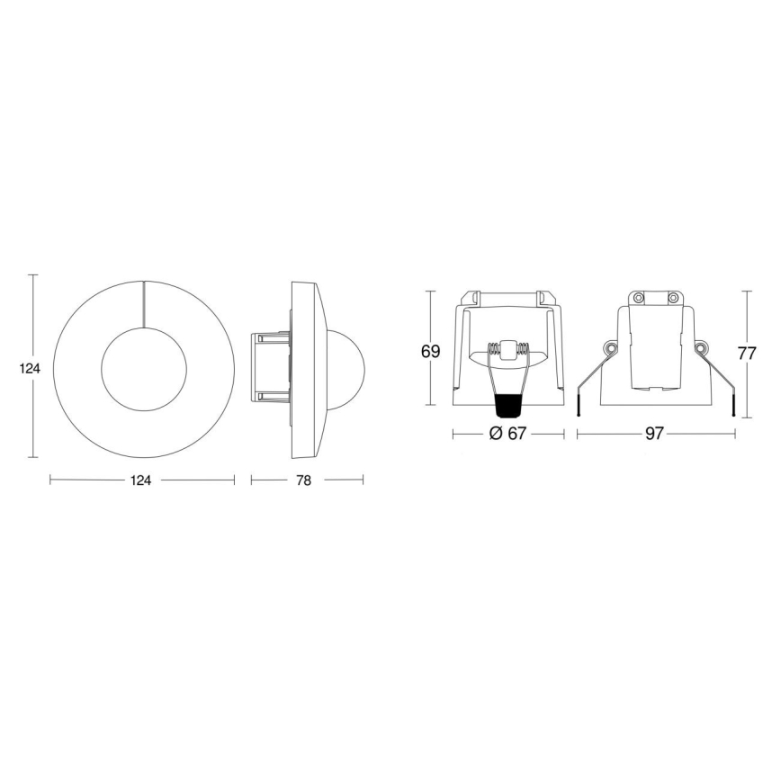 Steinel 080631 - Rörelsesensor IS 3360 DALI-2 APC rund vit