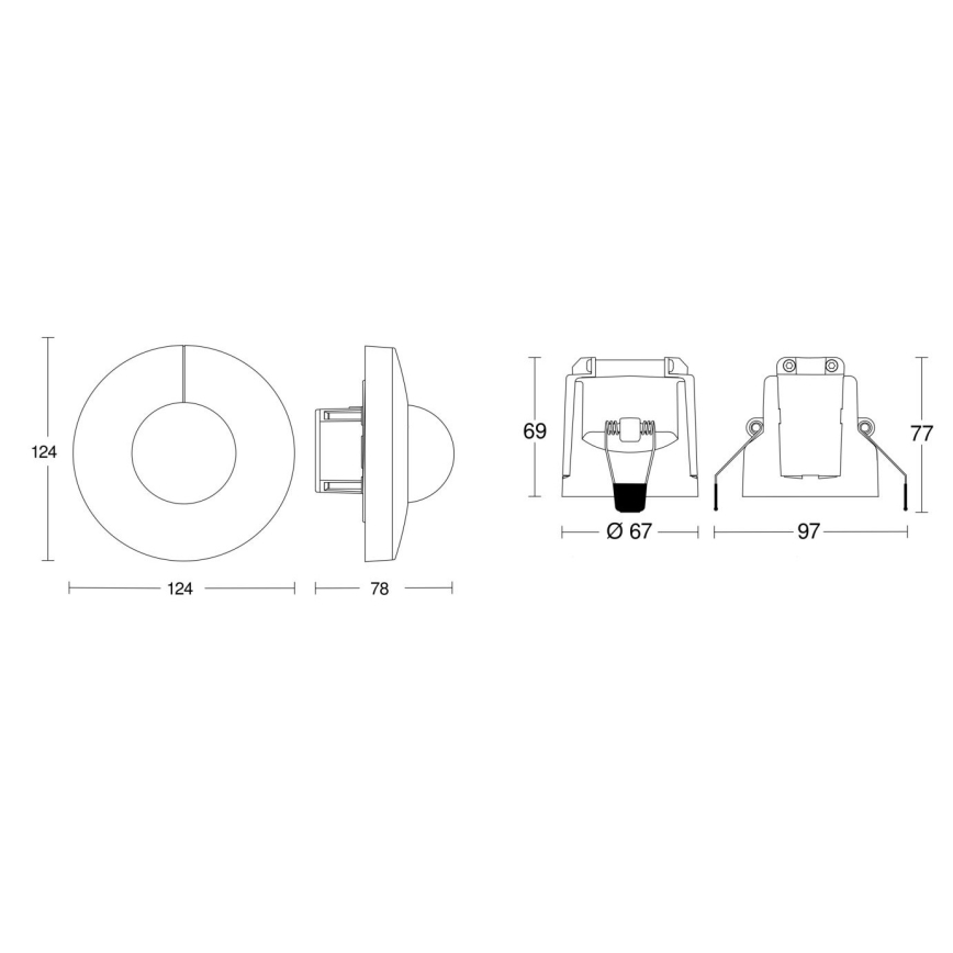 Steinel 080655 - Rörelsesensor IS 345 DALI-2 APC rund vit