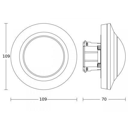 Steinel 086893 - Rörelsesensor MD IR 4360-8 COM1 UP WS vit
