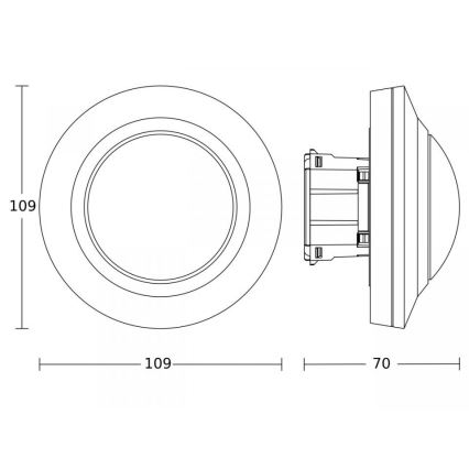 Steinel 087814 - Rörelsesensor MD-8 ECO COM1 360° vit