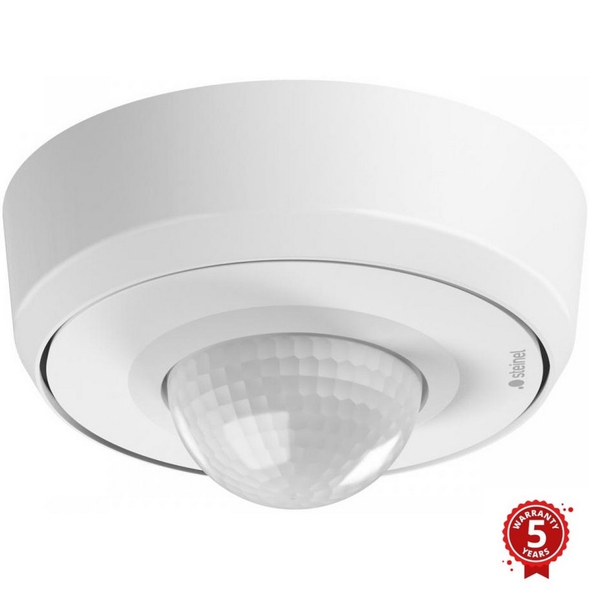 Steinel 087821 - Utomhuslampa med rörelsesensor med närvarosensor PD-24 ECO COM1 360° IP54 vit