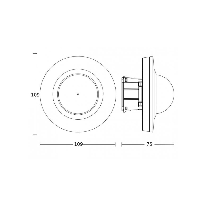 Steinel 088026 - Rörelsesensor infälld med närvarosensor PD-24 ECO KNX 360° svart