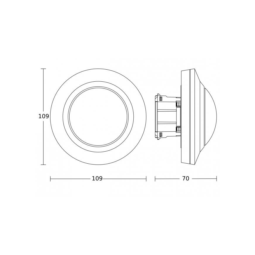Steinel 088170 - Rörelsesensor infälld med närvarosensor PD-8 ECO DALI-2 360° vit