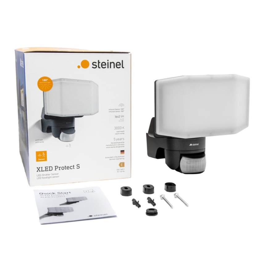 Steinel 090012 - LED strålkastare med sensor XLED PROTECT LED/14,3W/230V 3000K IP54 antracit