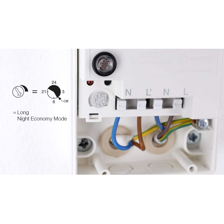 STEINEL 550615 - Skymning sensor NattbelysningMatic 3000 Vario vit IP54