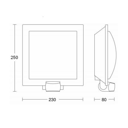 Steinel 566814 – Utomhus Vägg Sensor ljus 1×E27/60W/240V L 20 S IP44